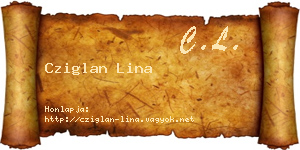 Cziglan Lina névjegykártya
